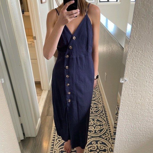 Navy midi dress -size small - Picture 2 of 6